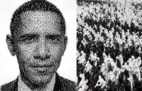 Portraits Made from Thousands of Tiny Objects