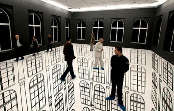Optical Illusions in Installations by Regina Silveira