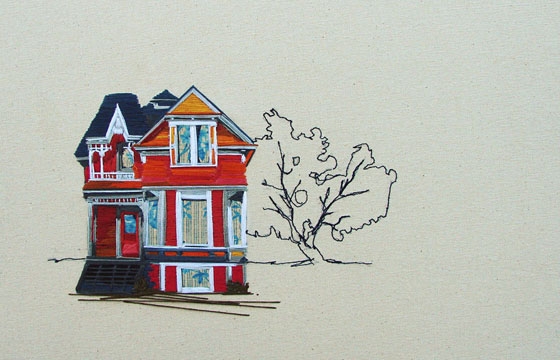 Embroidered Architecture by Stephanie Clark