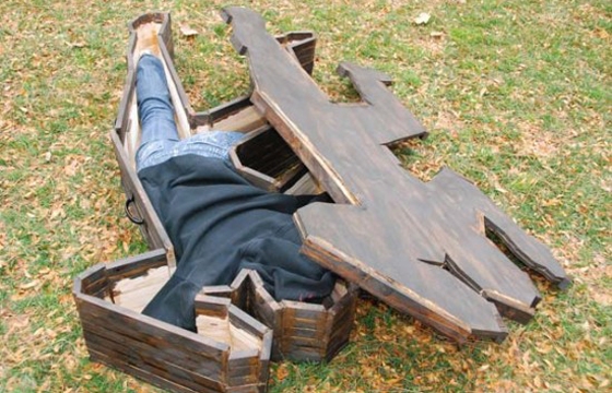 Crime Scene Coffin by Faustine Gau