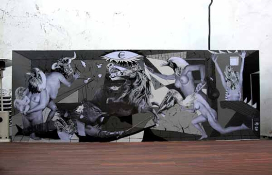 Picasso's "Guernica" used as inspiration for a new wall from VinZ