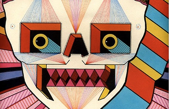 Psychedelic Robot Skulls by David M. Cook