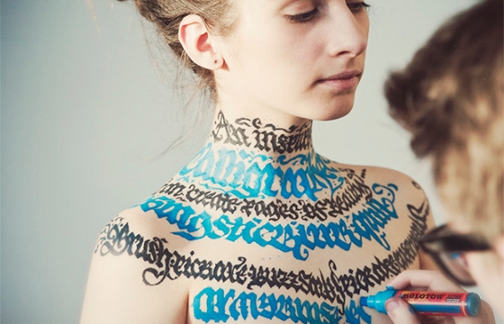 Calligraphy on Girls