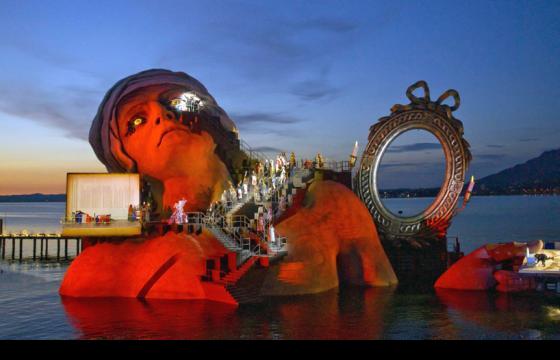 The Floating Opera Set in Bregenz, Austria