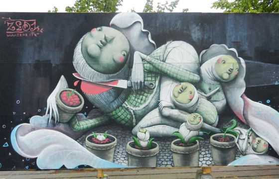 3 new murals by Zed1 in Copenhagen, Denmark