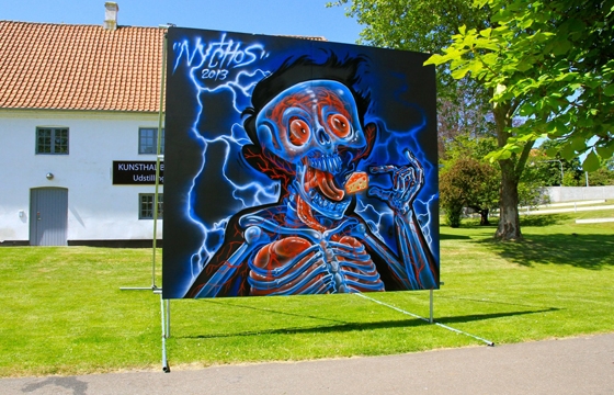 Nychos @ Viborg International Billboard Painting Festival, Denmark