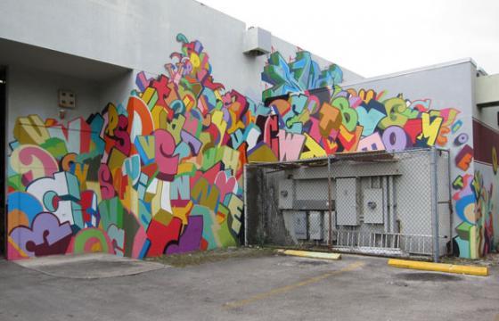 SP OnE Letter Collage wall in Miami