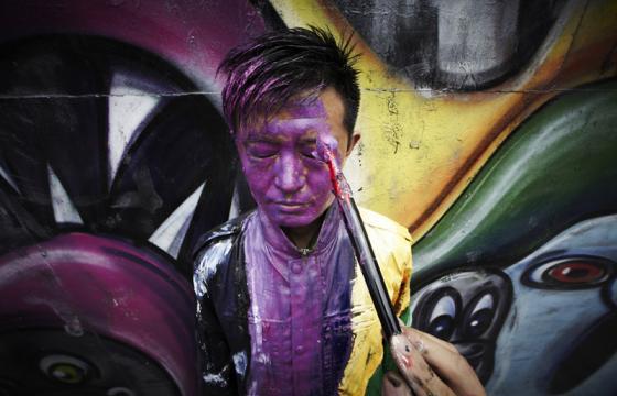 Kenny Scharf x Lui Bolin in NYC