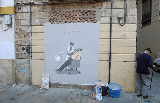 Two new pieces by Escif in Valencia, Spain