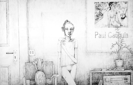 Oskar Korsár's Ink Drawings