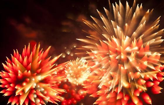 Long Exposure Fireworks by David Johnson