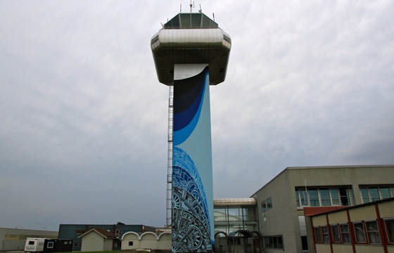 Nuart 2013: M-City Paints the Control Tower of Stavanger (SOLA) International Airport