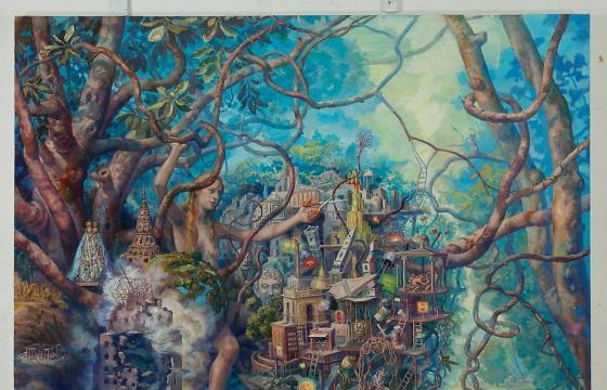 Julie Heffernan "Sky's Falling" @ Mark Moore Gallery, Culver City
