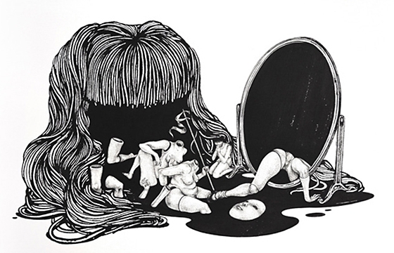 Photos from Blo’s “La Petite Mort” @ Open Walls Gallery