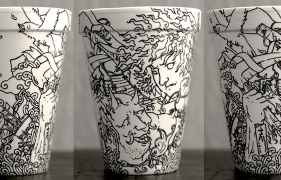 Styrofoam Cup Illustrations by Cheeming Boey