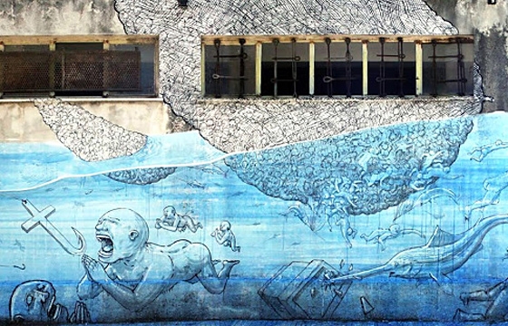 New Blu mural in Messina, Italy