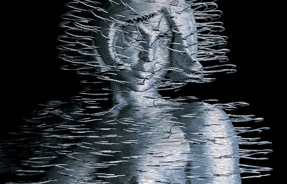 David Mach's Coat Hanger Sculptures