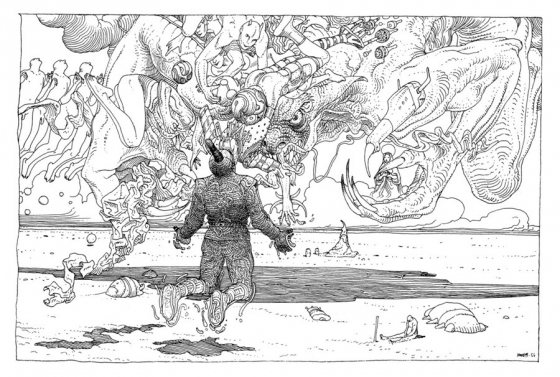 Black and White Drawings by Moebius