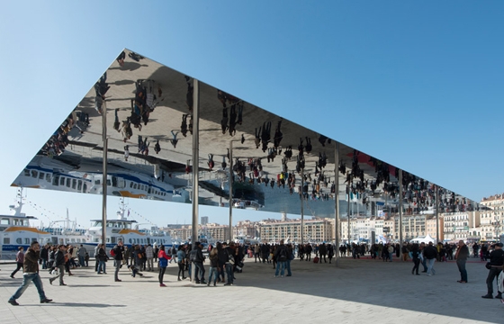 Mirrored Canopy in Marseille by Foster + Partners
