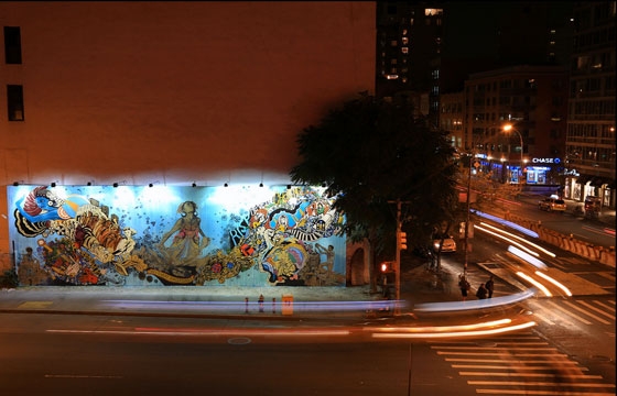 Swoon Bowery Wall Completed