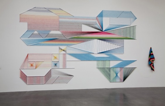 Adrian Esparza Reweaves Serape Blankets into Geometric Patterns