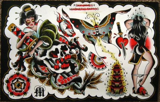 Sky James Tattoo Flash