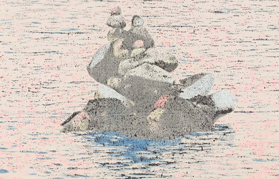 Nate Lowman "Rain the Painforest" @ Maccarone, NYC