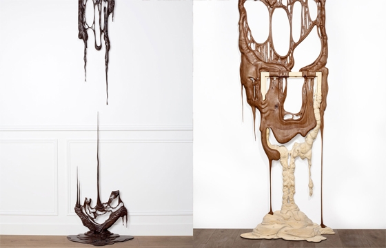 Sculptures of Dripping Wooden Picture Frames