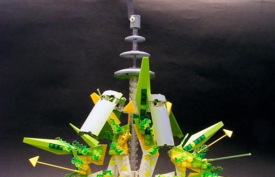 The Exploding Spray Can Made of Legos