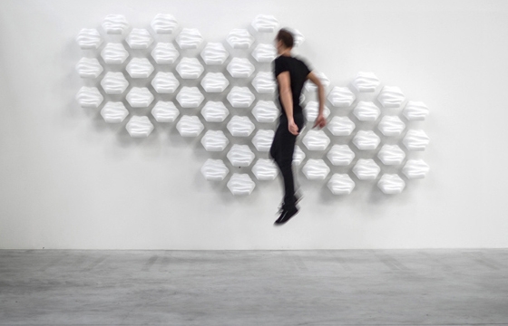 Thibaut Sid's "Hexi" Responsive Wall