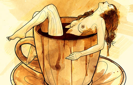 Tavo Montañez Paints With Coffee