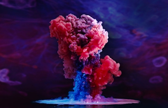 Photographs of Paint Underwater by Mark Mawson