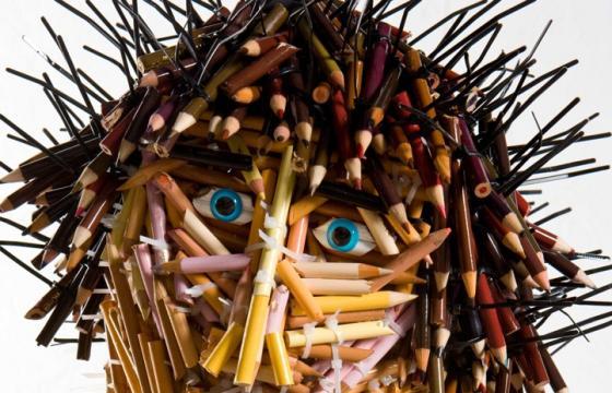 Portraits with Pencils by Federico Uribe