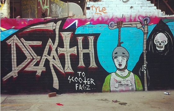 Death to Scooter Fagz....