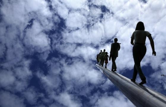 "Walking to the Sky," Sculptures by Jonathan Borofsky