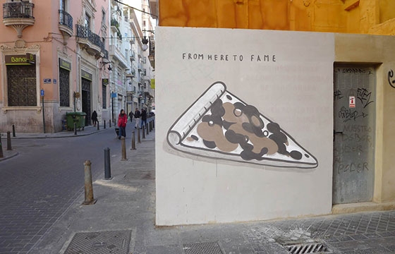 "Fast food is not a crime" a series of walls by Escif