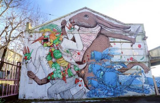 Blu x Ericailcane in Bologna, Italy 