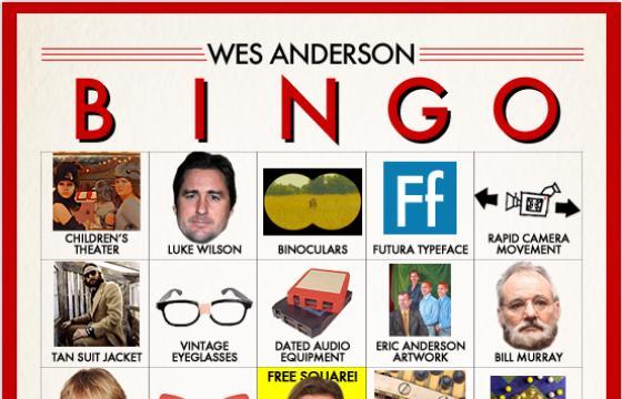 Wes Anderson Bingo