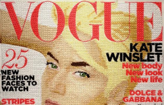 Stitched Magazine Covers by Inge Jacobsen