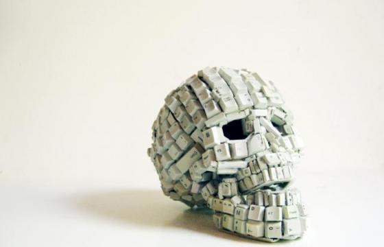 Keyboard Skull by Cape Town's Maurice Mbikayi
