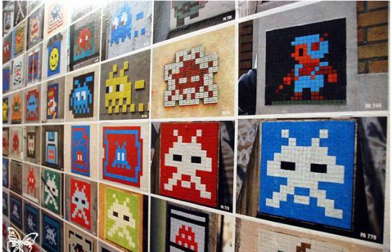 Photos from Space Invader “INVADER 1000? Exhibition in Paris