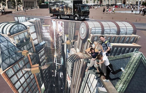 3D Street Art by Francois Abelane... Large-Scale