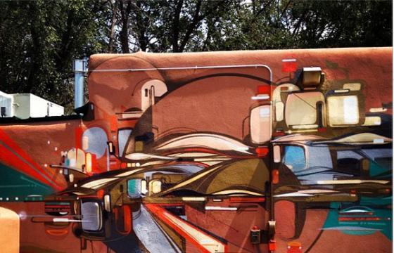 2 new Kofie murals in Sante Fe, New Mexico
