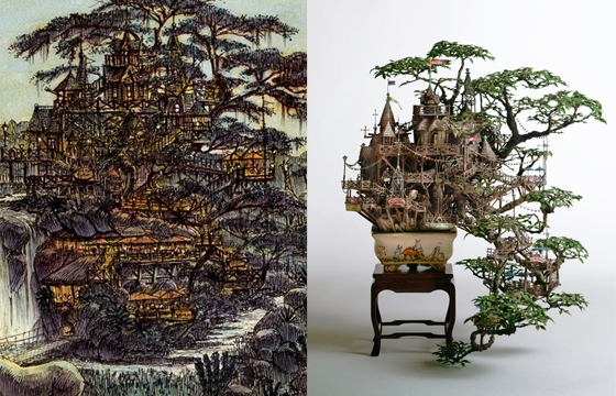 Bonsai Treehouses and other Sculptures by Takanori Aiba