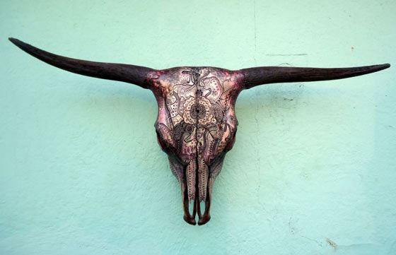 Jason Borders' Ornately Carved Skulls