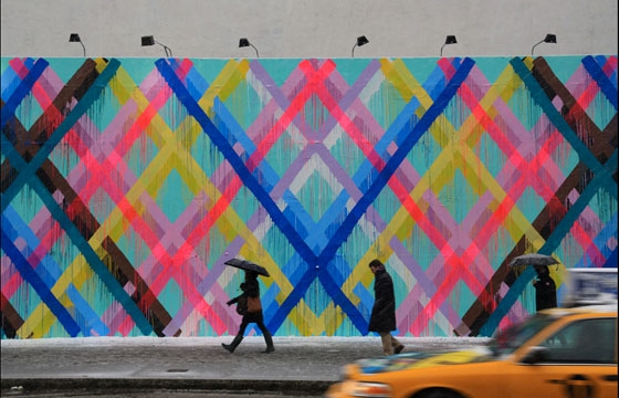 Maya Hayuk next up to bat on The Bowery Wall
