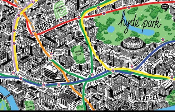 Hand Drawn Map of London by Jenni Sparks