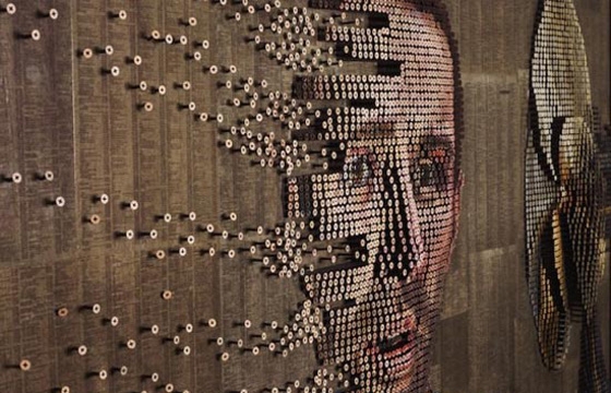 Portraits Made From Screws by Andrew Meyers