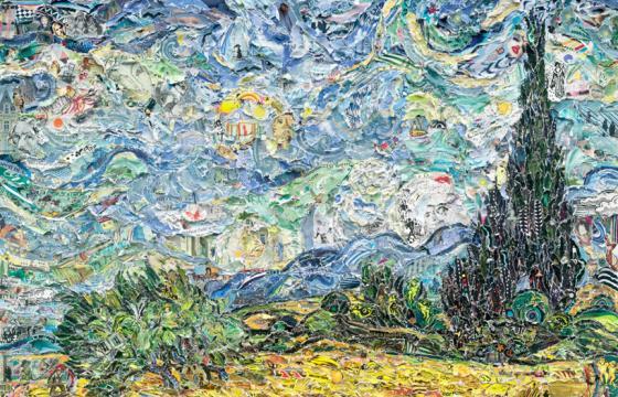Famous Paintings Recreated from Torn Magazines by Vik Muniz