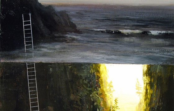 Dreamlike Split-Level Landscape Paintings by Jeremy Miranda